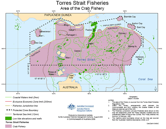 Torres Strait Crab Fishery Map